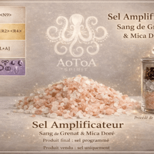 Sel amplificateur sang de grenat/Mica doré